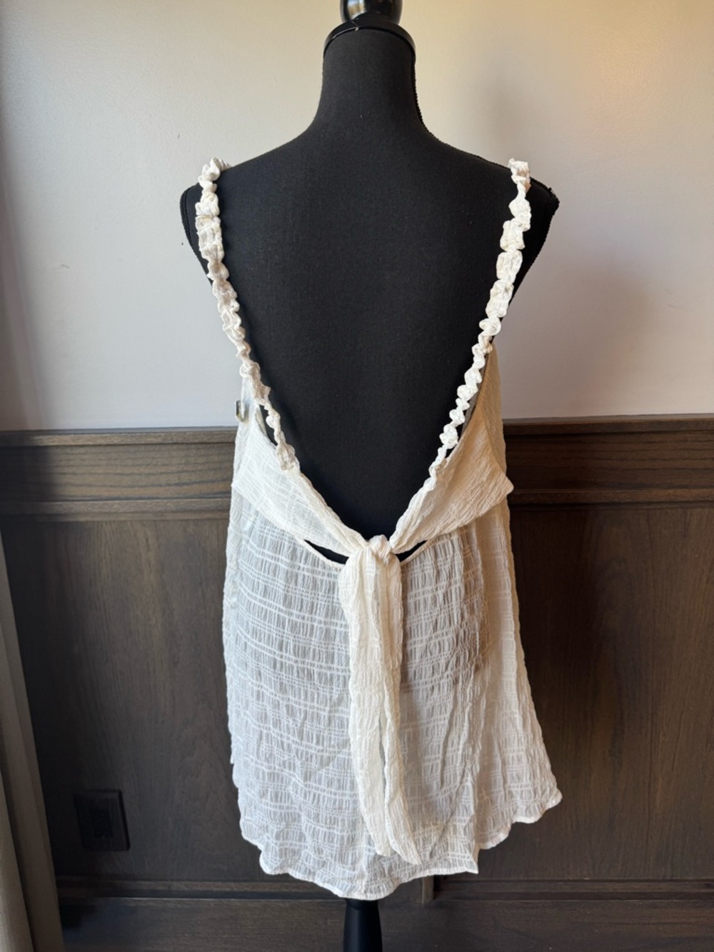 wild fable Cream Gauze Swim Coverup Dress XL NWT - Picture 3 of 6
